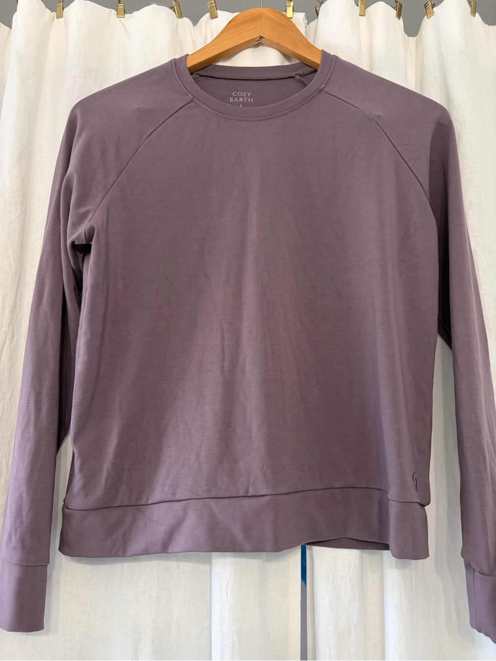 Cozy Earth bamboo viscos Mauve Crewneck Sweatshirt